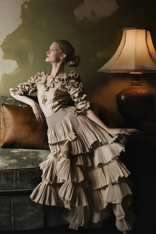 Ruffles and Pleats: Adding Dimension with Fabric Techniques
