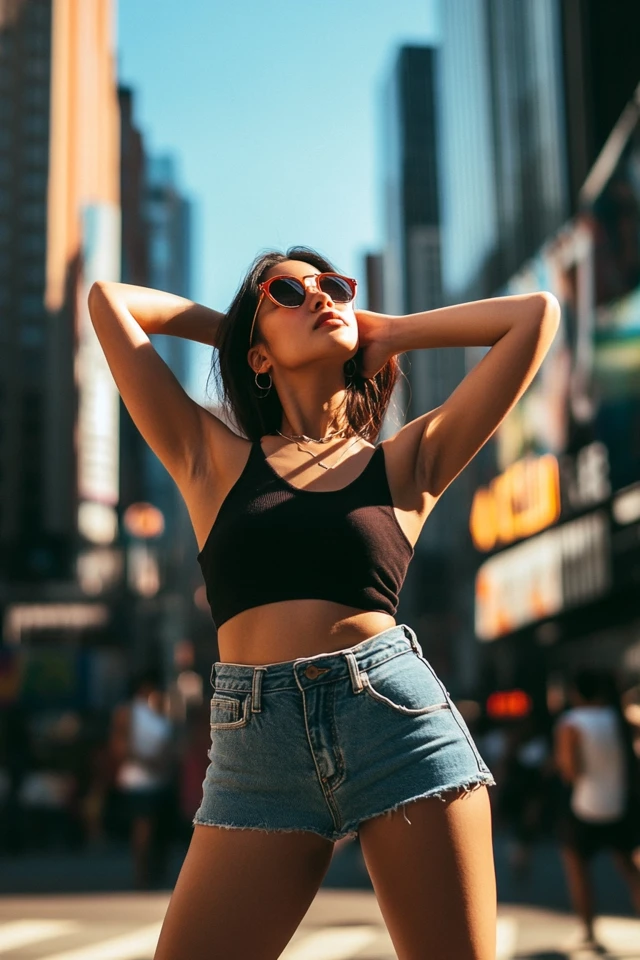 Summer Shorts Styles: Denim, Linen, and High-Waisted Trends - photo 2