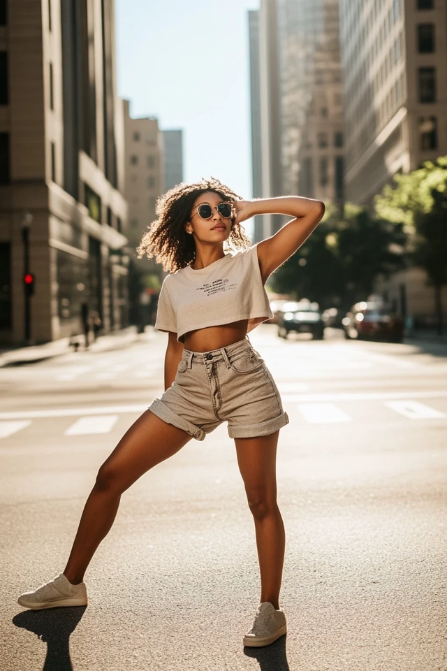 Summer Shorts Styles: Denim, Linen, and High-Waisted Trends - photo 3