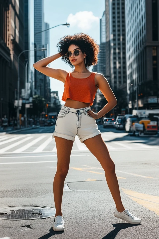 Summer Shorts Styles: Denim, Linen, and High-Waisted Trends - photo 4