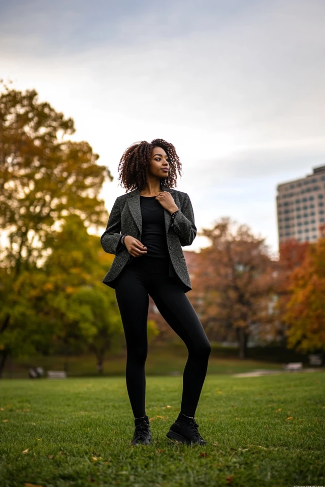Versatile Black Leggings: From Athleisure to Street Style - photo 6