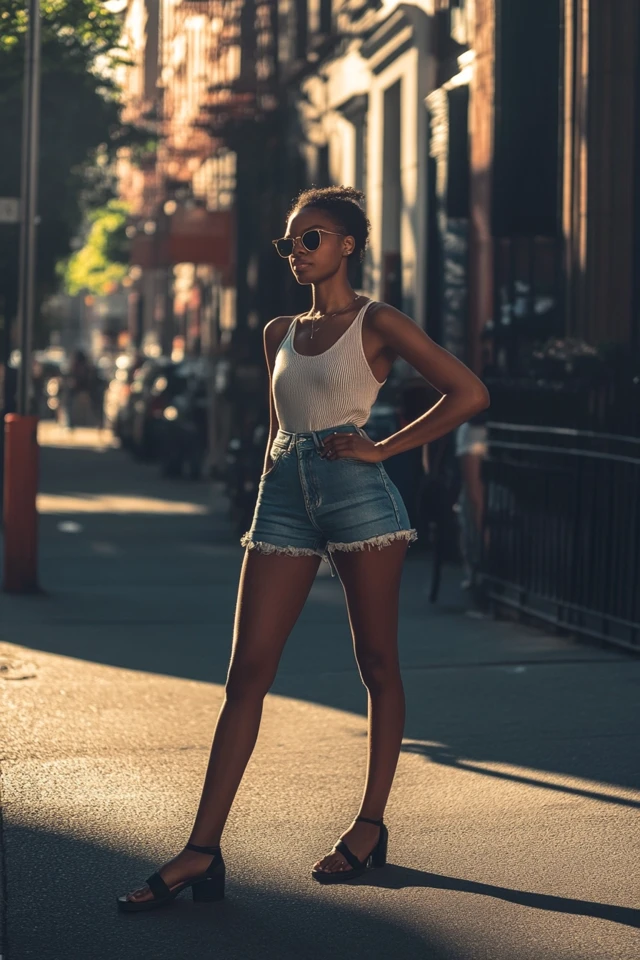 Summer Shorts Styles: Denim, Linen, and High-Waisted Trends - photo 5