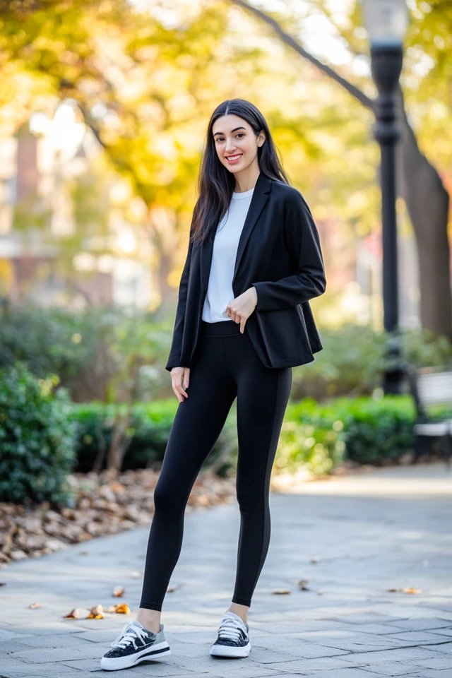 Versatile Black Leggings: From Athleisure to Street Style - photo 9