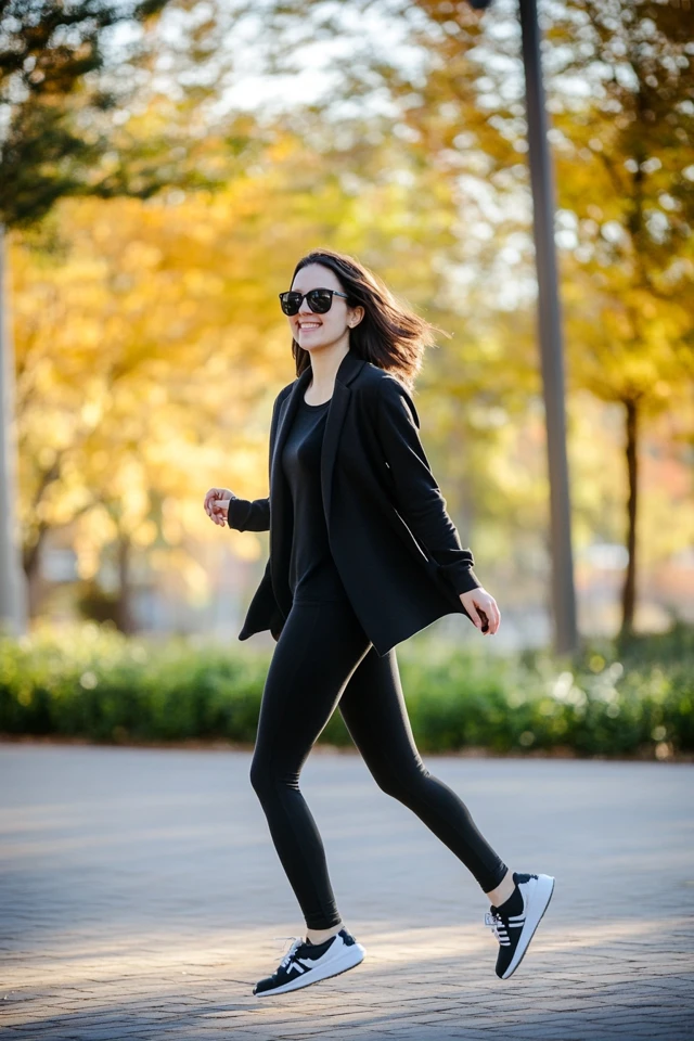 Versatile Black Leggings: From Athleisure to Street Style - photo 8