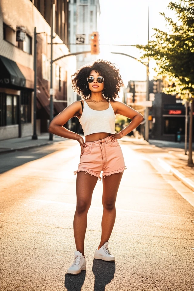 Summer Shorts Styles: Denim, Linen, and High-Waisted Trends - photo 9