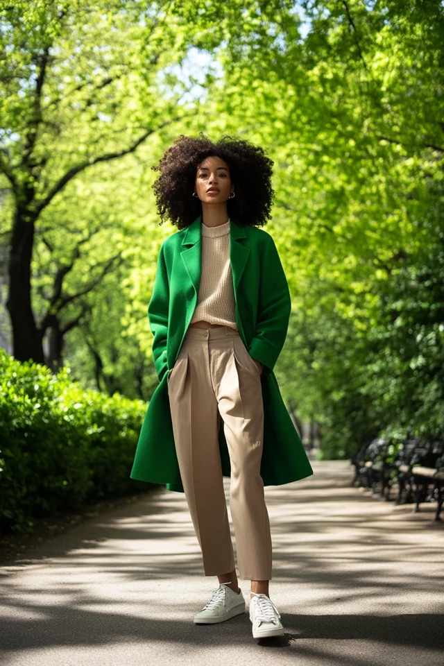 Fresh Green and Beige Combinations for Spring Coats - photo 5