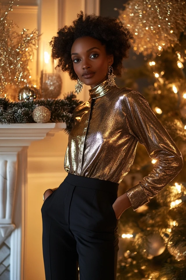 Stylish Metallic Tops for Festive Holiday Gatherings - photo 5