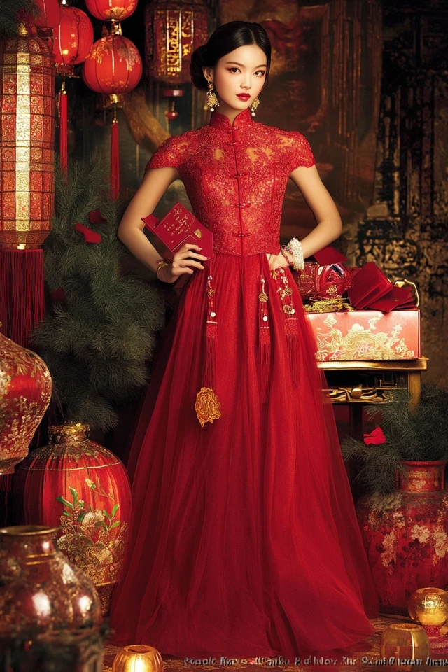 Traditional Red Dresses for Chinese New Year Celebrations - photo 5