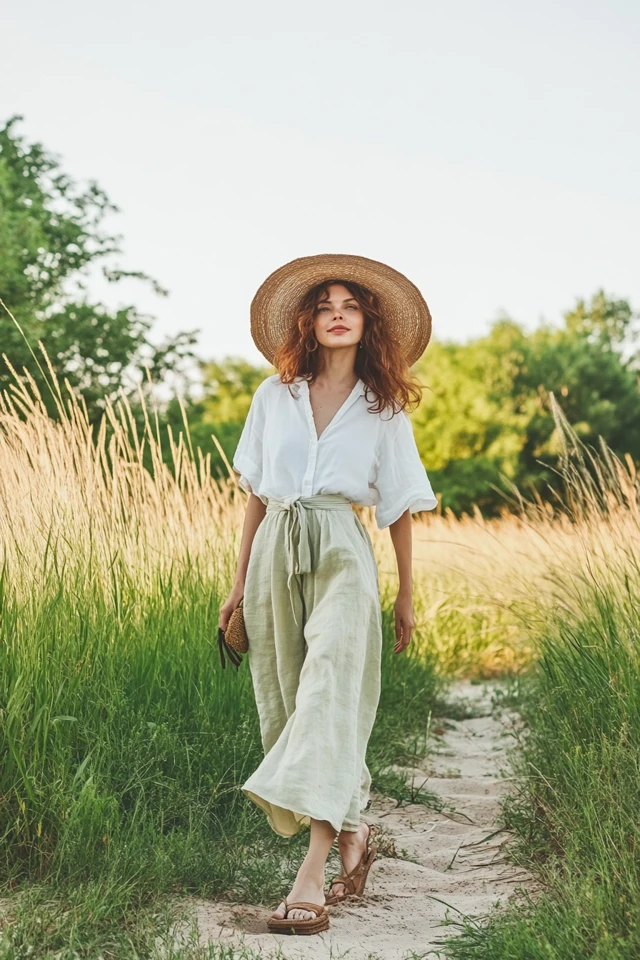 Rustic Linen and Cotton Outfits for Summer Comfort - photo 5