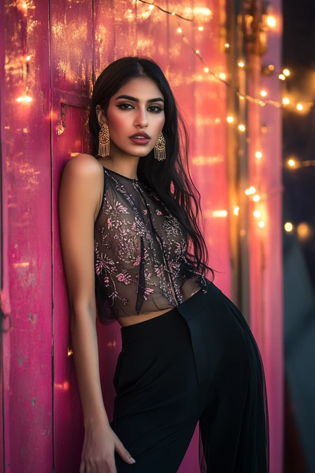 Pairing Sheer Mesh and Embroidery in Party Tops - photo 4