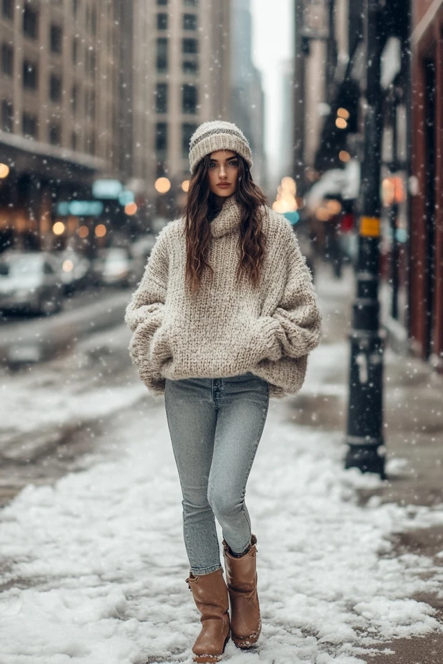Cozy Oversized Sweaters for Winter Street Style - photo 5
