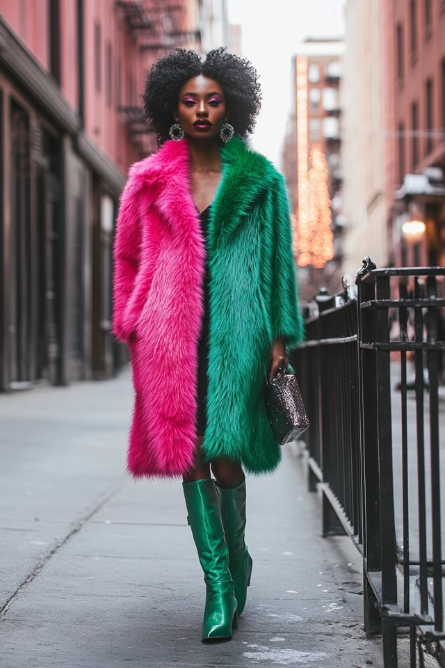 Faux Fur Coats in Vibrant Hues for Winter Glam - photo 5