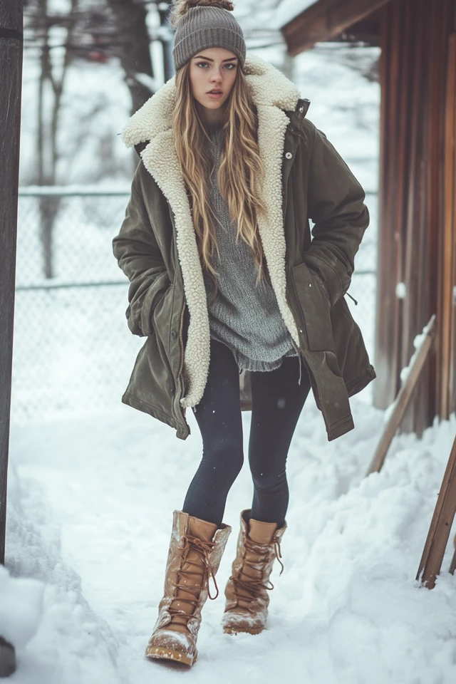 Shearling-Lined Boots for Snowy Weather Style - photo 3