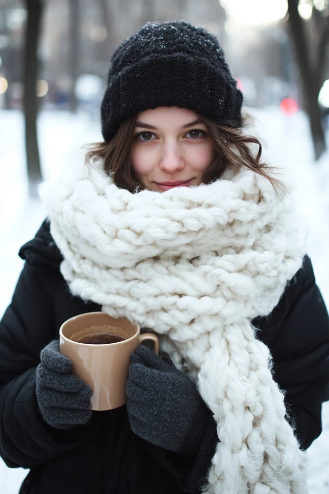 Fluffy Scarves for Extra Winter Warmth - photo 5