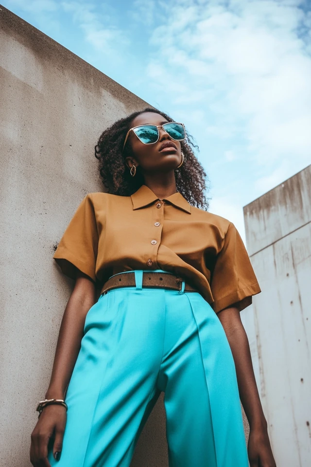 Mixing Brown and Aqua in Unique Streetwear Outfits