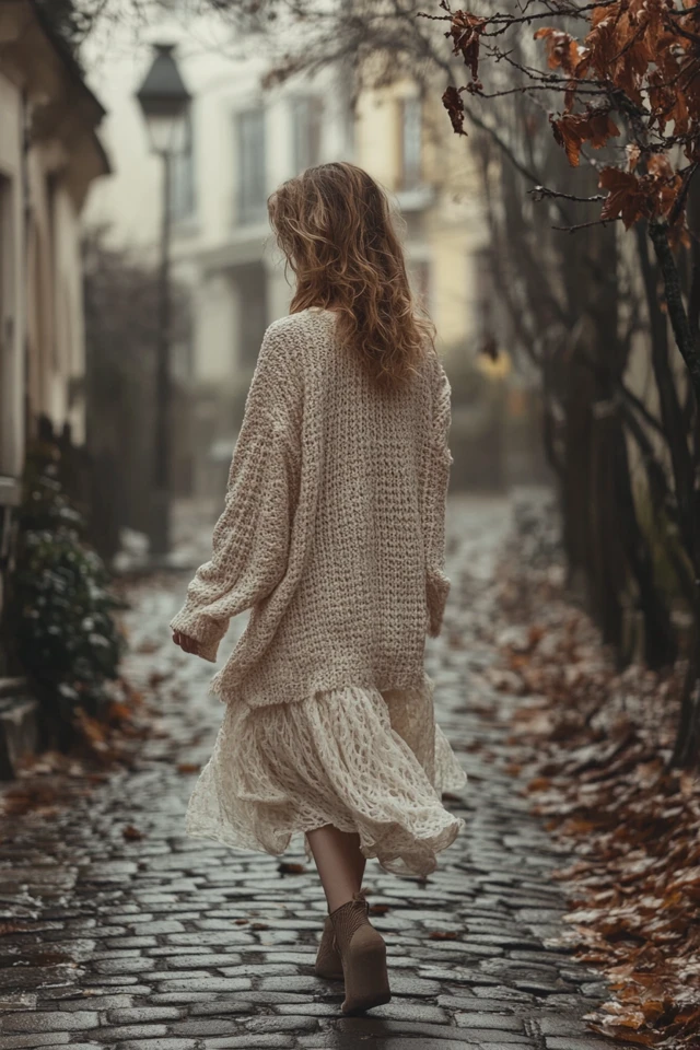 Layered Sweater Dresses for Cold but Dry Days - photo 5