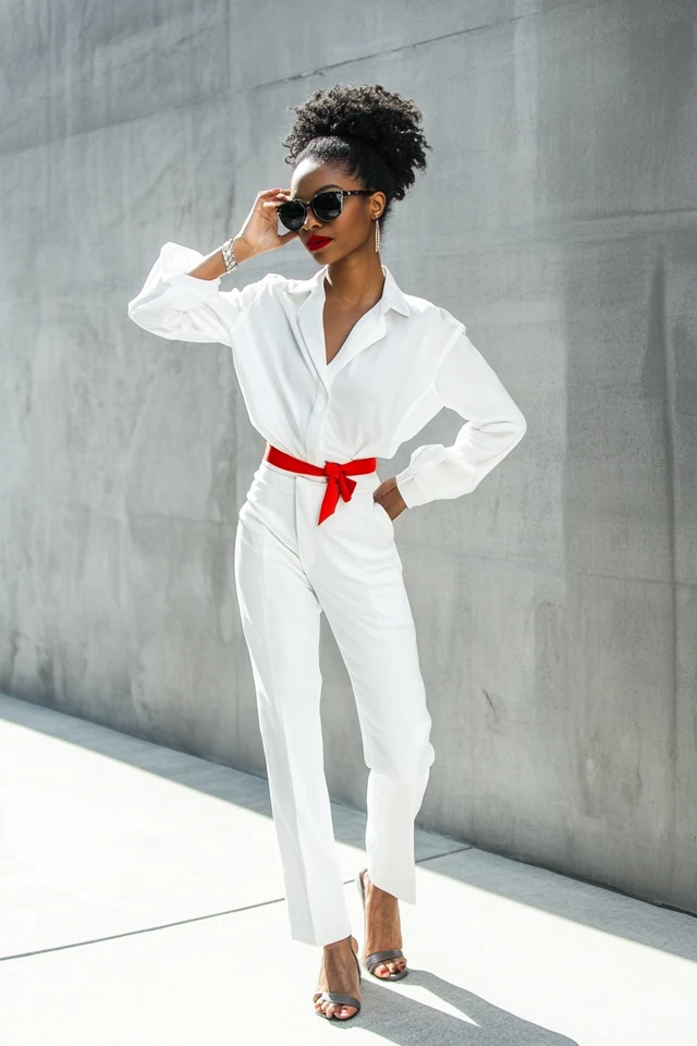 How to Wear All-White Outfits with Contrasting Accessories - photo 9
