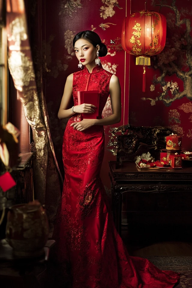 Traditional Red Dresses for Chinese New Year Celebrations - photo 9