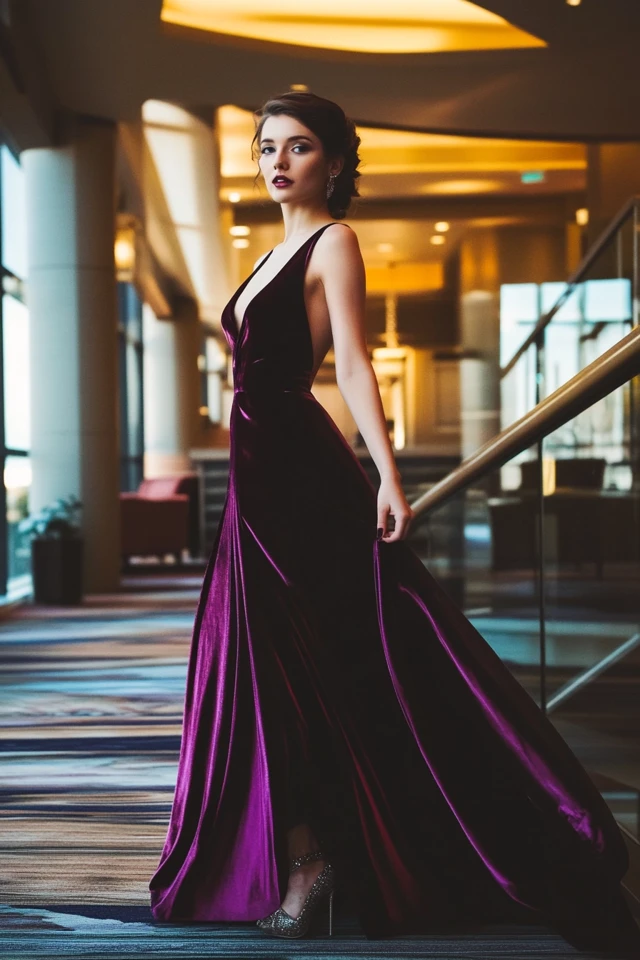 The Perfect Pairing of Velvet and Satin in Evening Gowns - photo 9