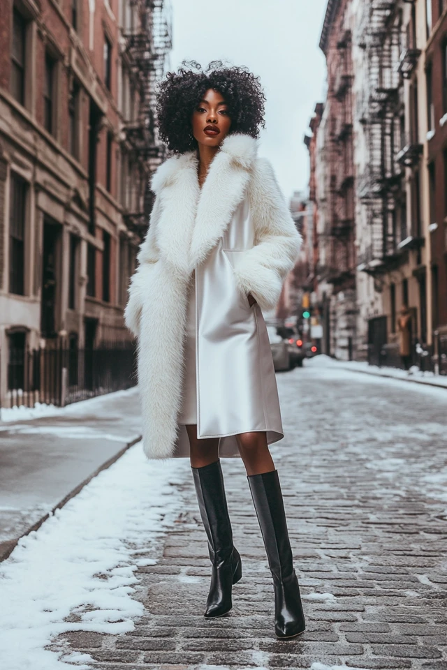 Pairing Faux Fur and Satin in Luxe Winter Coats - photo 9