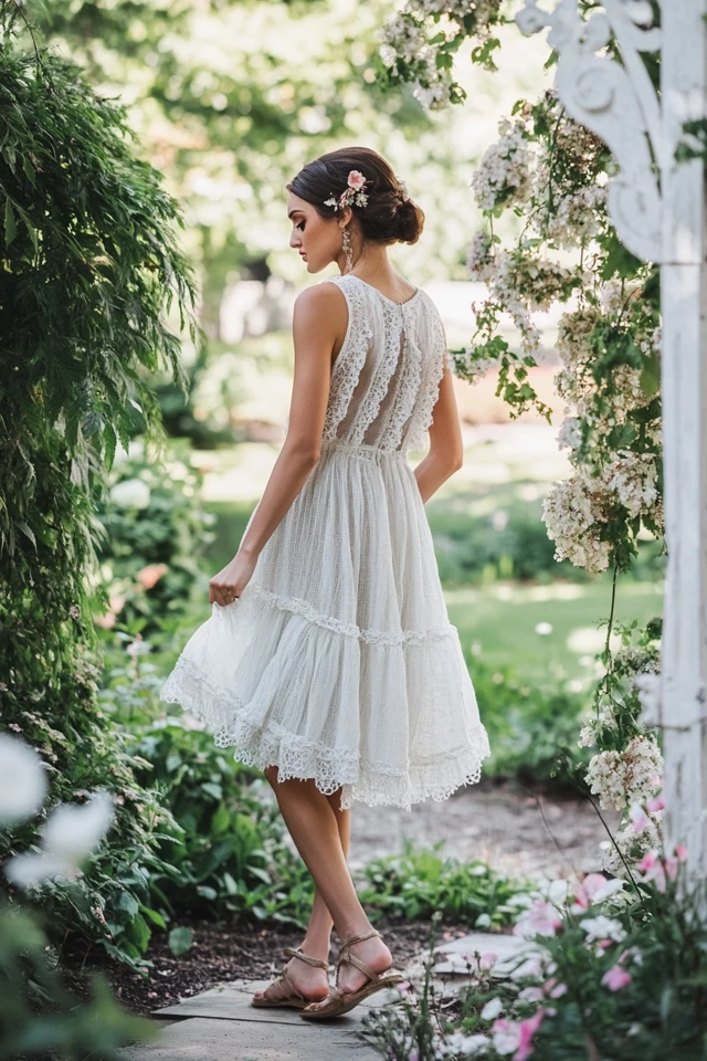 Textured Linen and Lace Dresses for Spring Weddings - photo 9