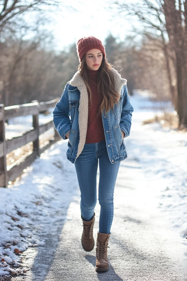 Mixing Fleece and Denim for Casual Winter Jackets - photo 9