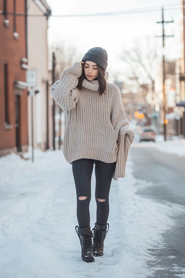 Cozy Oversized Sweaters for Winter Street Style - photo 9