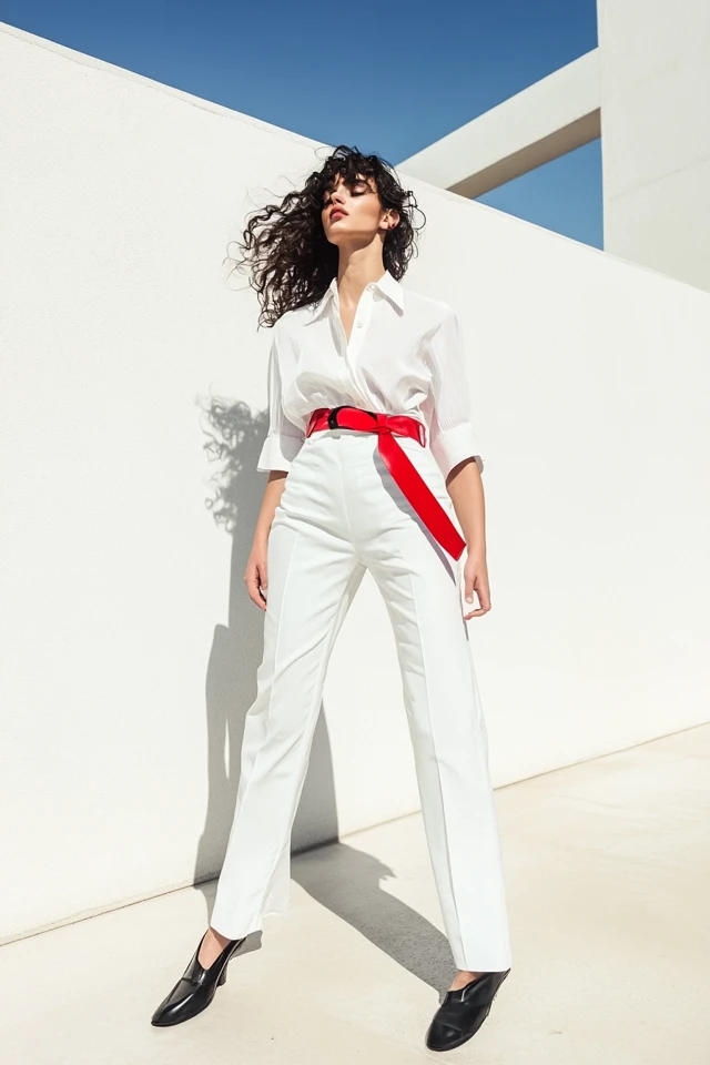 How to Wear All-White Outfits with Contrasting Accessories