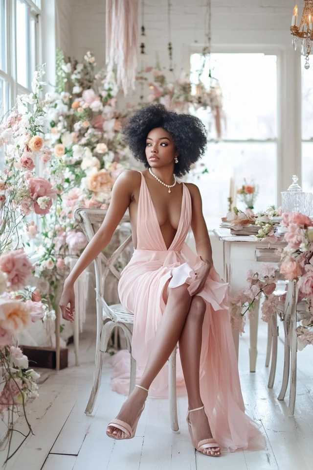 Romantic Pink Dresses for Valentine’s Day Dinners