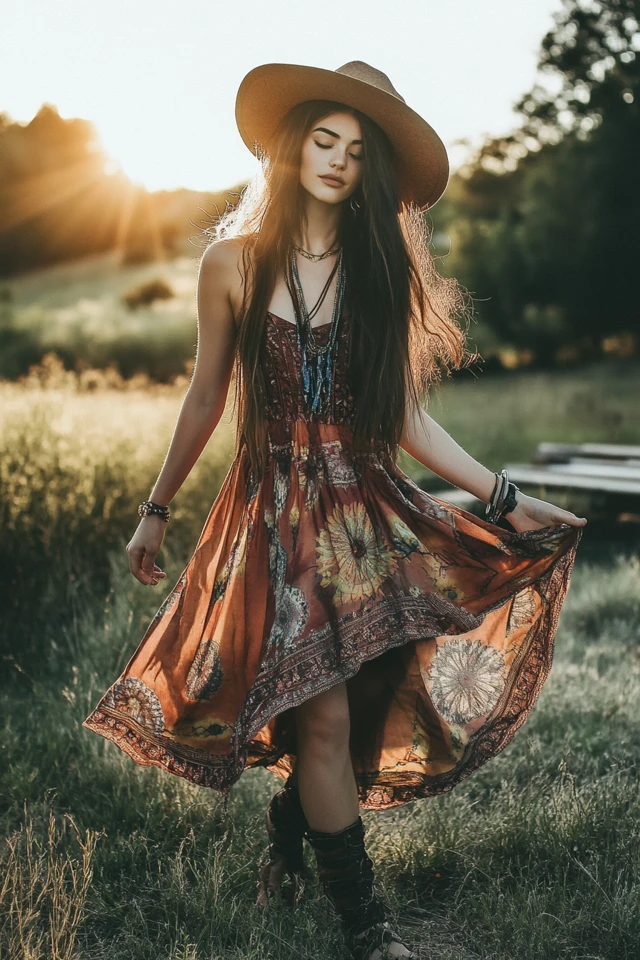 Flowy Bohemian Dresses for Summer Festivals