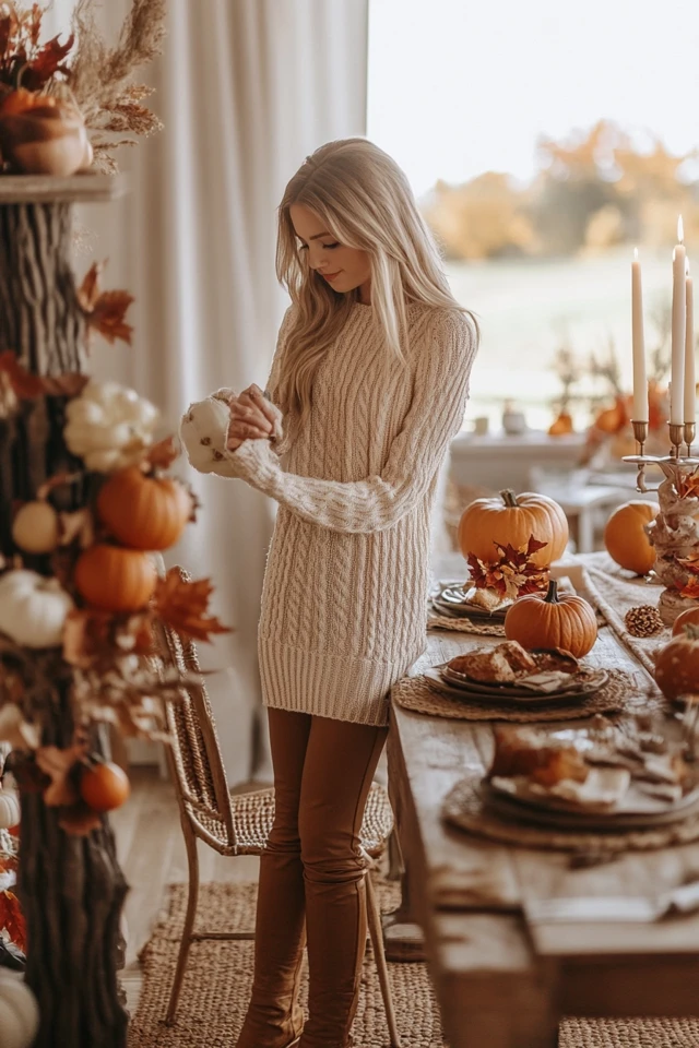 Chic Outfits for Thanksgiving Family Dinners