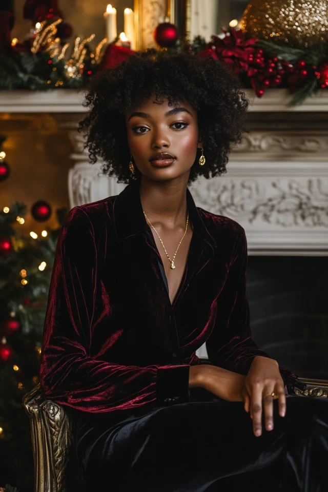 Silk and Velvet Blouses for Sophisticated Holiday Outfits