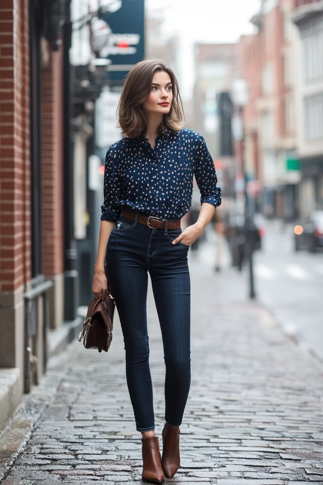 Dark Wash Skinny Jeans for a Timeless Look