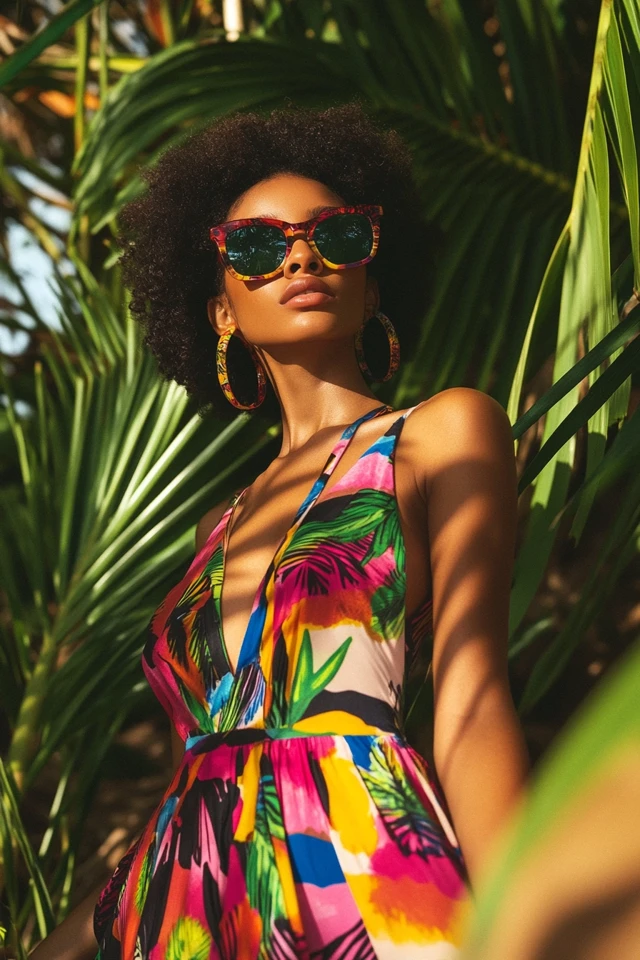 Tropical Color Palettes for Vacation Maxi Dresses