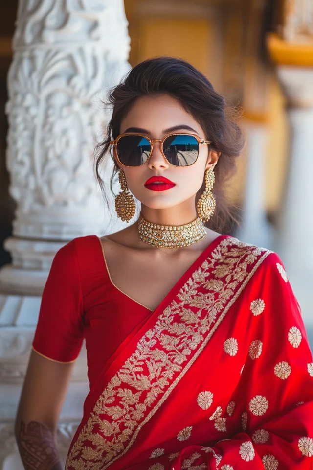Bold Red Sarees for Cultural Weddings