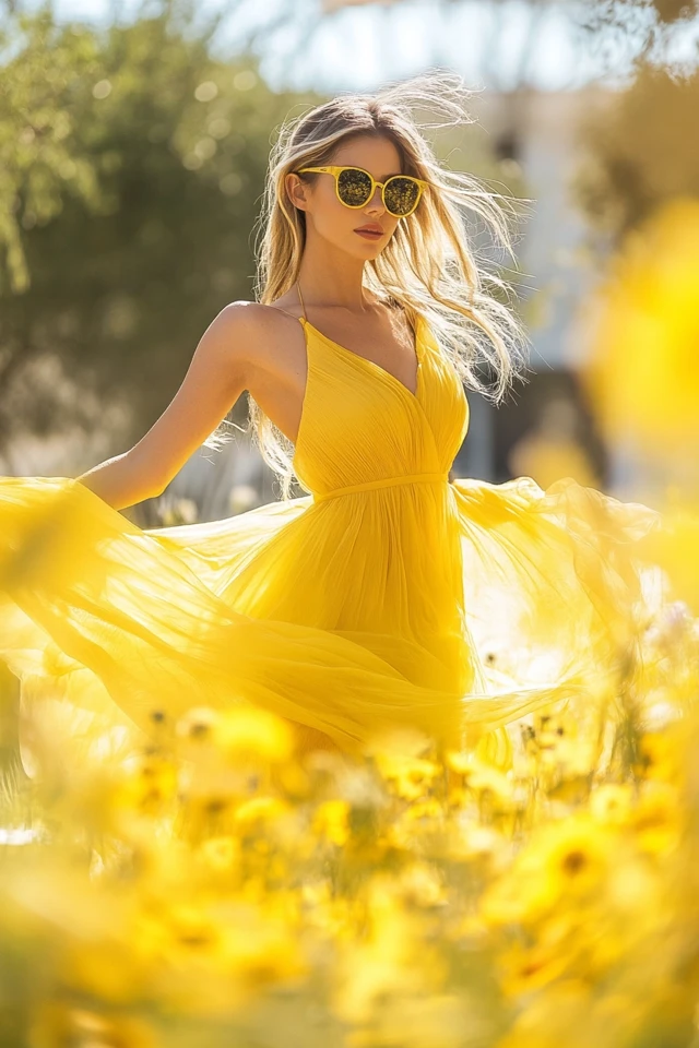 Bright Yellow Dresses for Summer Solstice Celebrations
