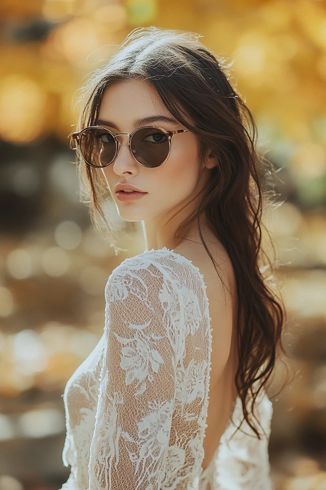 Pairing Lace with Wool for Feminine Fall Dresses