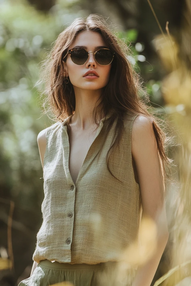 Mixing Rough Burlap with Soft Silks in Boho Looks