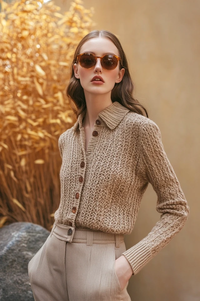 Sophisticated Knits in Earthy Hues for Fall Workwear
