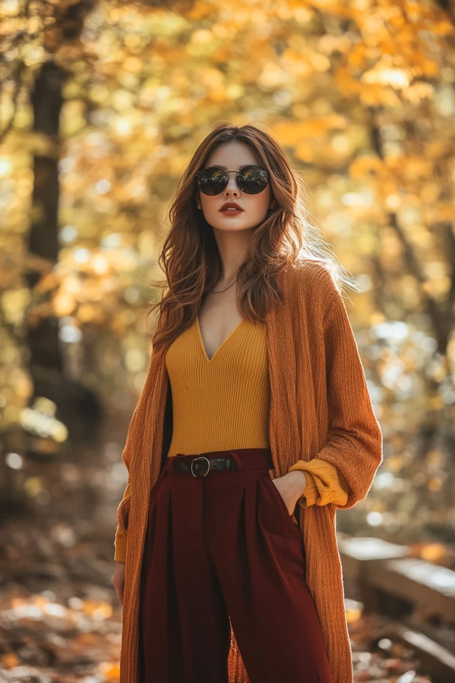 Deep Burgundy and Mustard Color Pairings for Fall