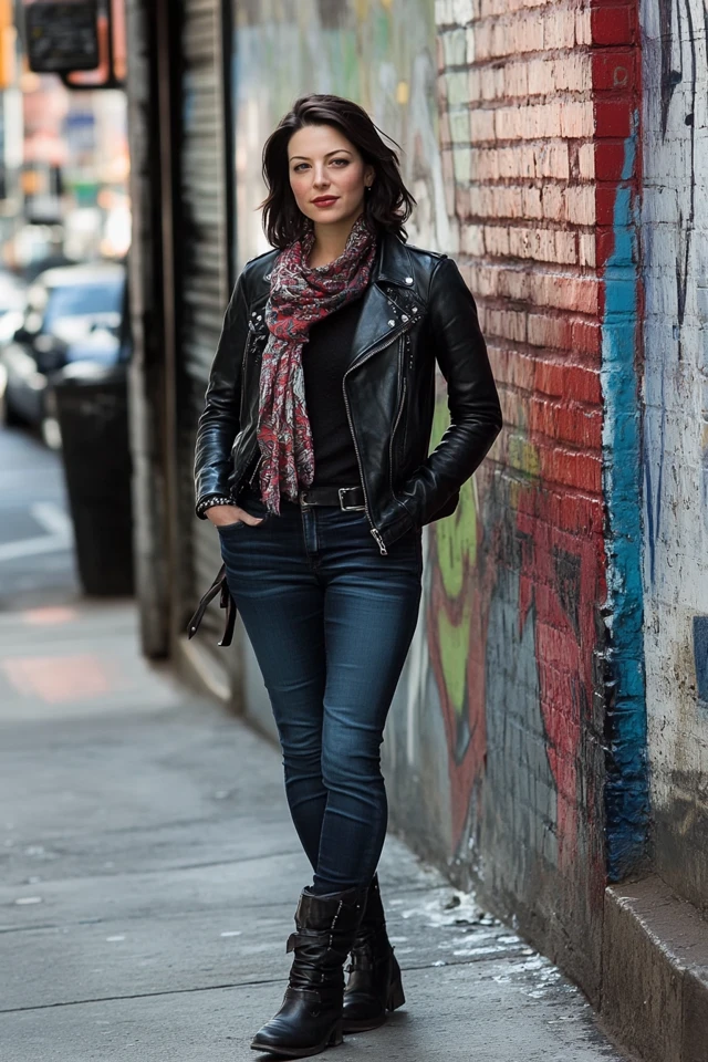 Leather Jackets Paired with Denim for Fall Staples - photo 9