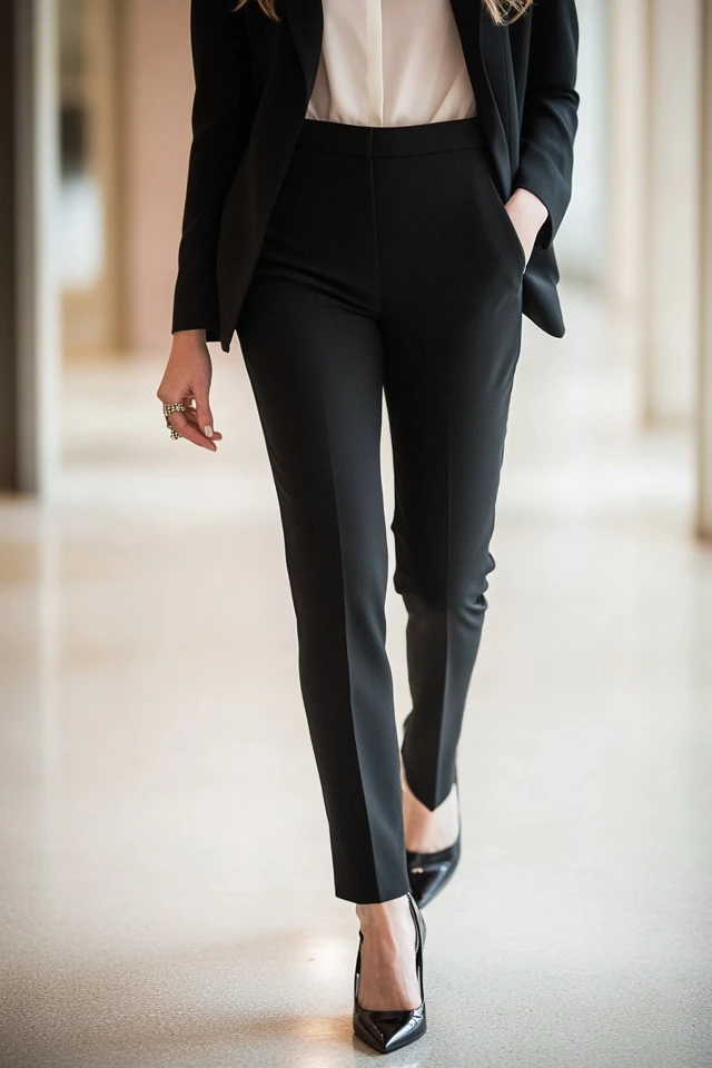 Slim-Fit Black Trousers for Professional Looks - photo 9