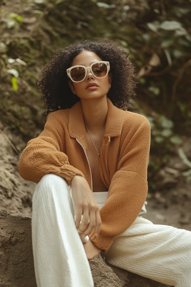 Chic Camel and White Outfits for Fall Layers - photo 9