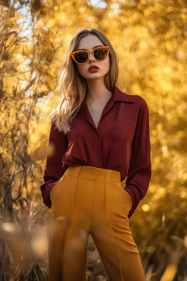 Deep Burgundy and Mustard Color Pairings for Fall - photo 9