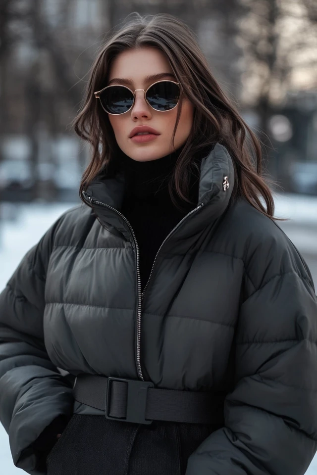 Puffer Jackets with a Twist: Belted and Fitted for Winter - photo 9
