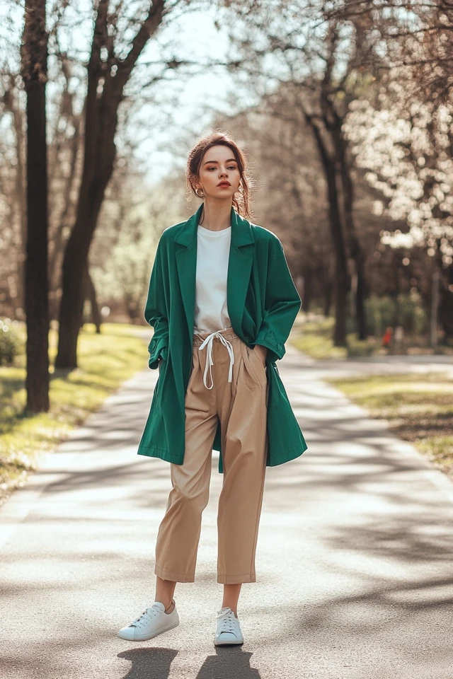 Fresh Green and Beige Combinations for Spring Coats - photo 6