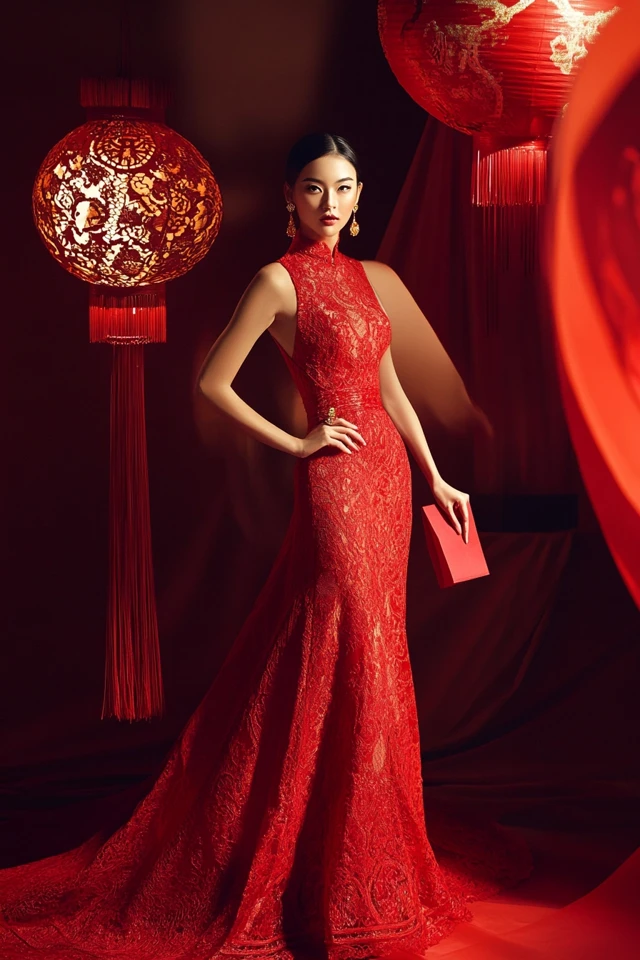 Traditional Red Dresses for Chinese New Year Celebrations - photo 6