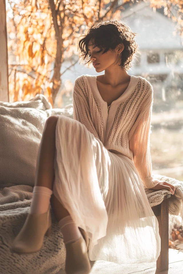 How to Layer Knits with Sheer Fabrics for Unique Looks - photo 6