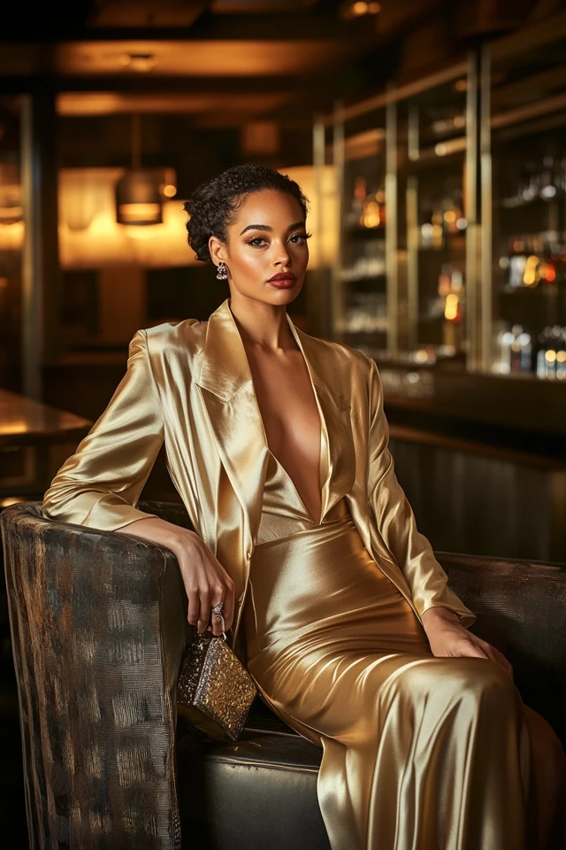 Mixing Silk and Metallics for Glamorous Evening Looks - photo 5