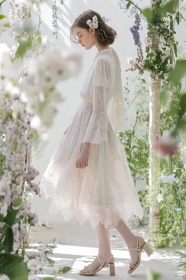 Textured Linen and Lace Dresses for Spring Weddings - photo 6